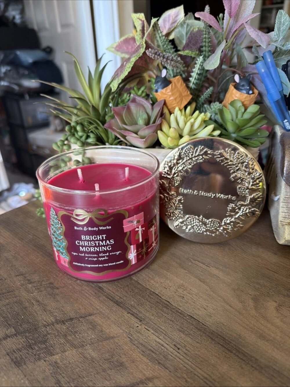 Bath & Body Works Bright Christmas Morning 3 Wick Candle - 14.5 oz - NEW